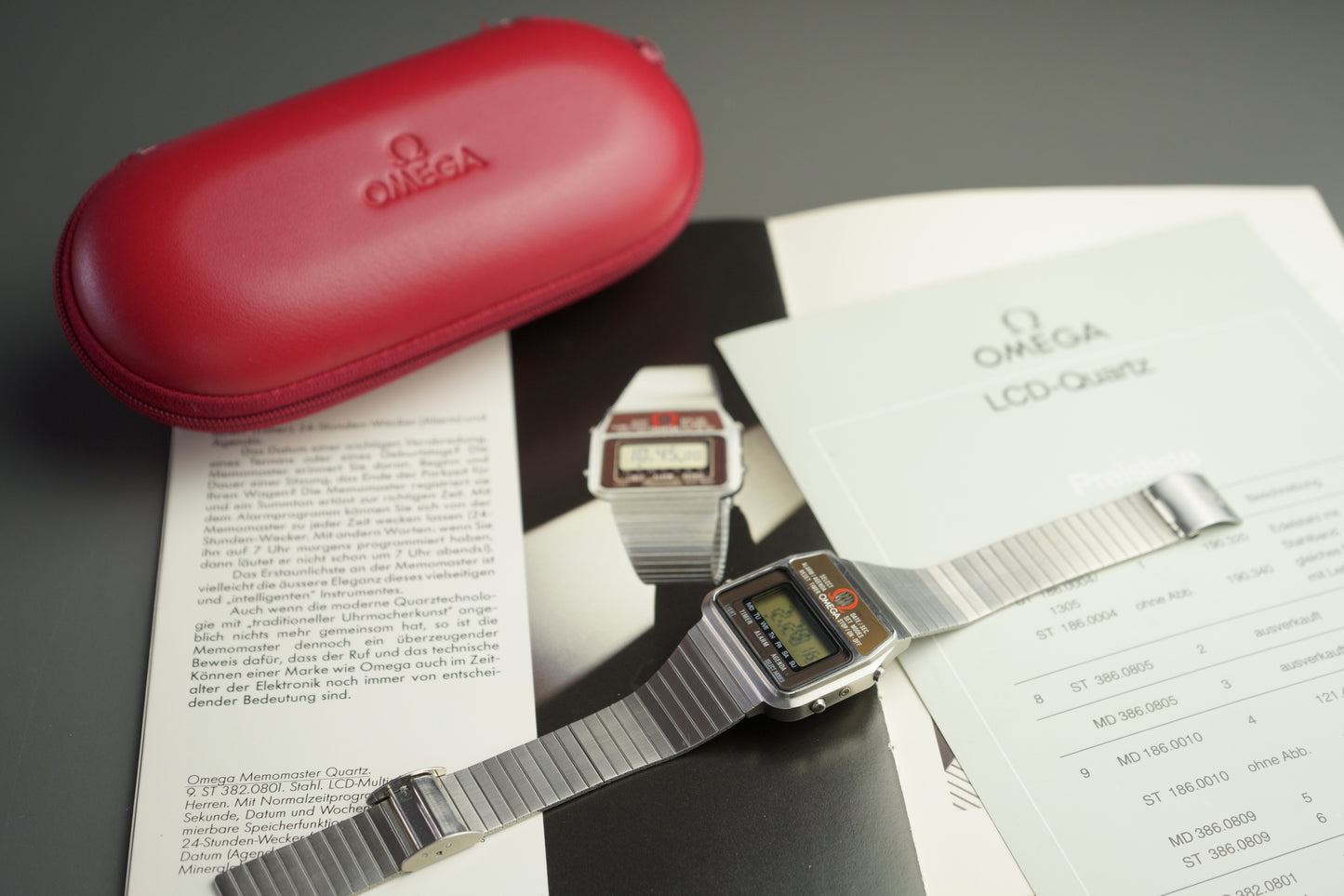 Memomaster Vintage Uhr Digitaluhr ST 382.0801