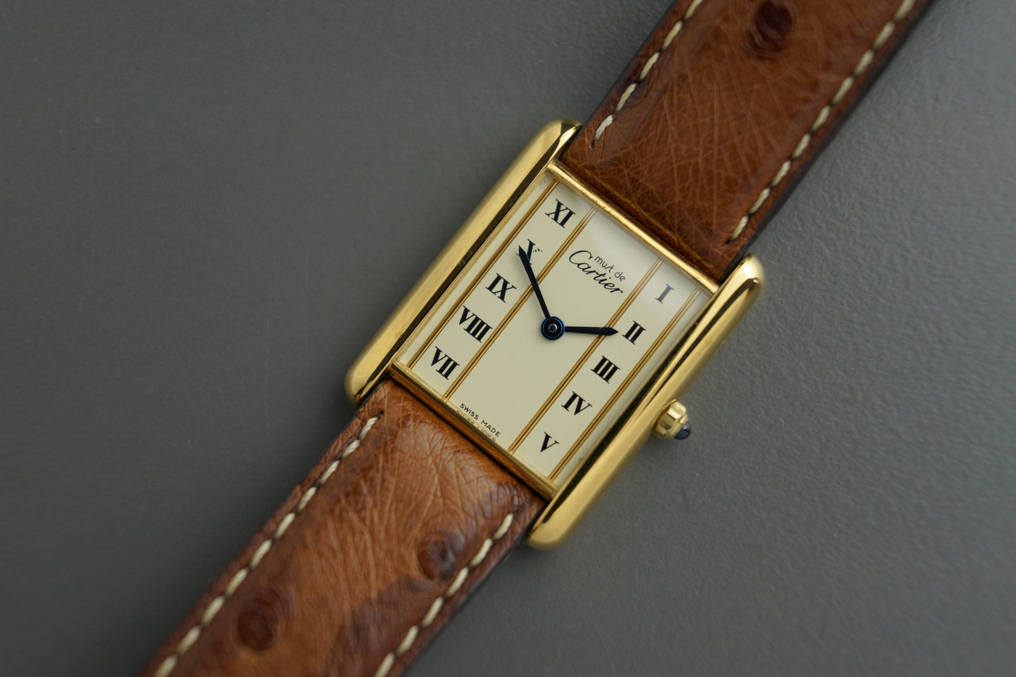 Tank Vermeil 23 x 30 mm Etui Column Dial