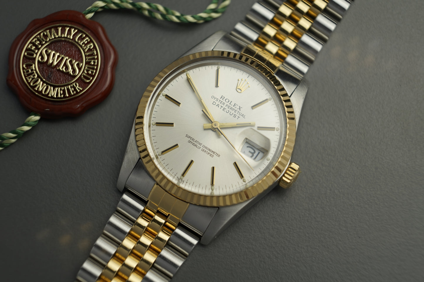 Datejust 36 | Deutsches Full Set 16013 Gelbgold Jubilee