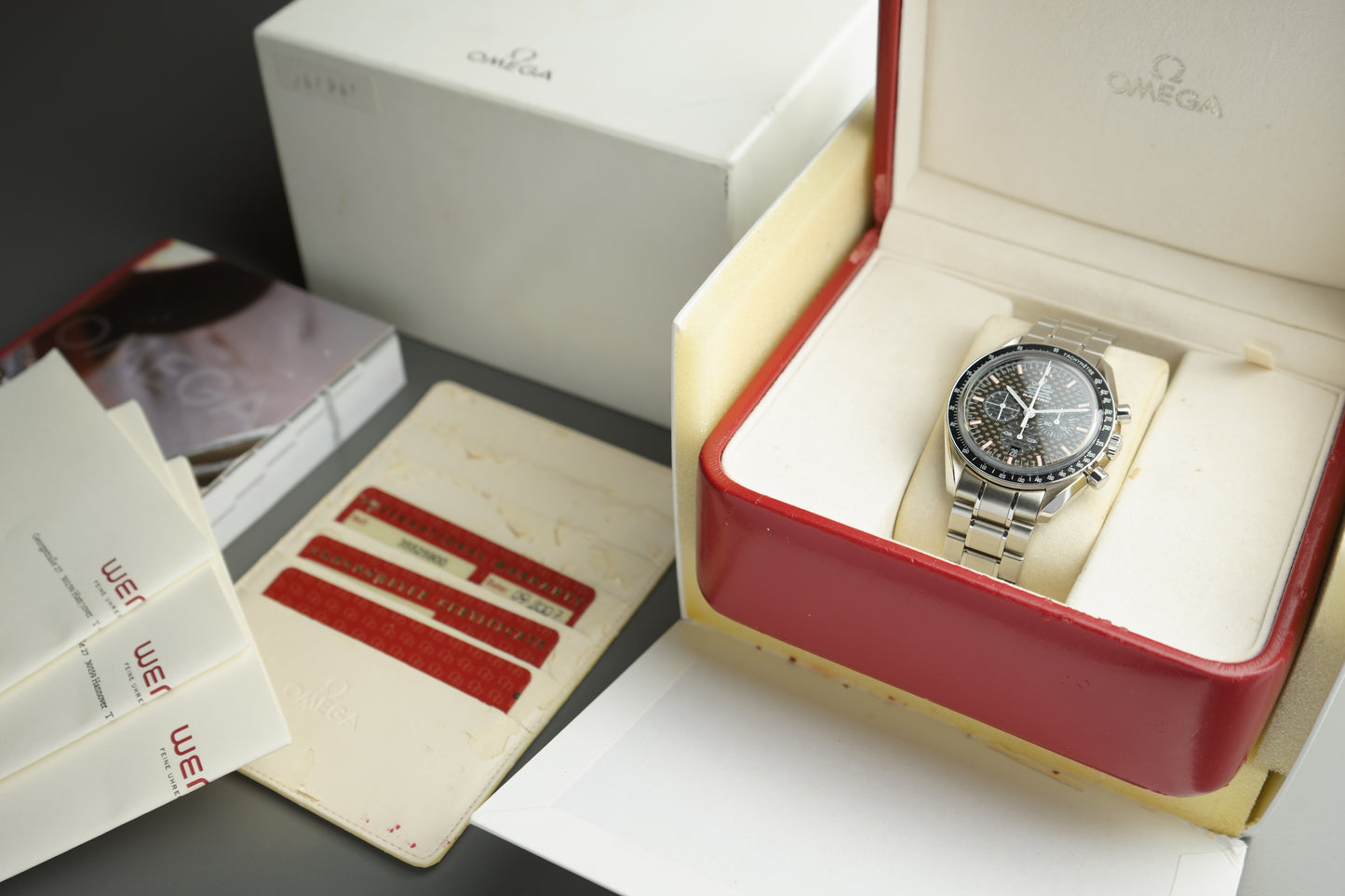 Speedmaster Racing Automatik | 42mm Full Set Wempe Service 3552.59.00