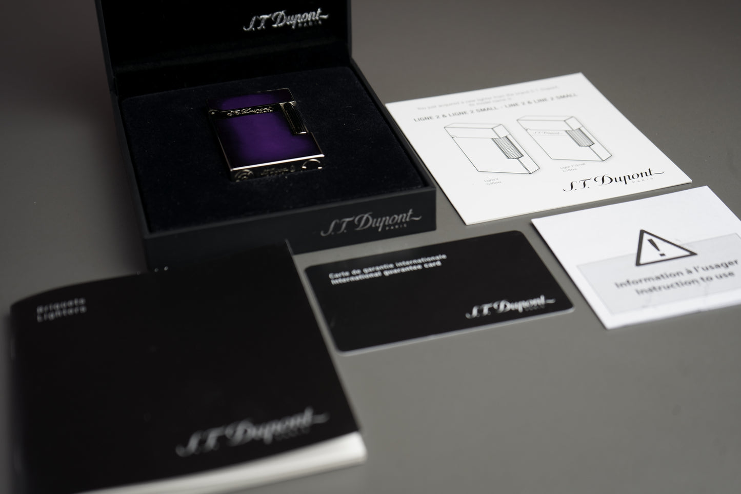 S T Dupont Linge 2 Palladium Double Flame | Full Set