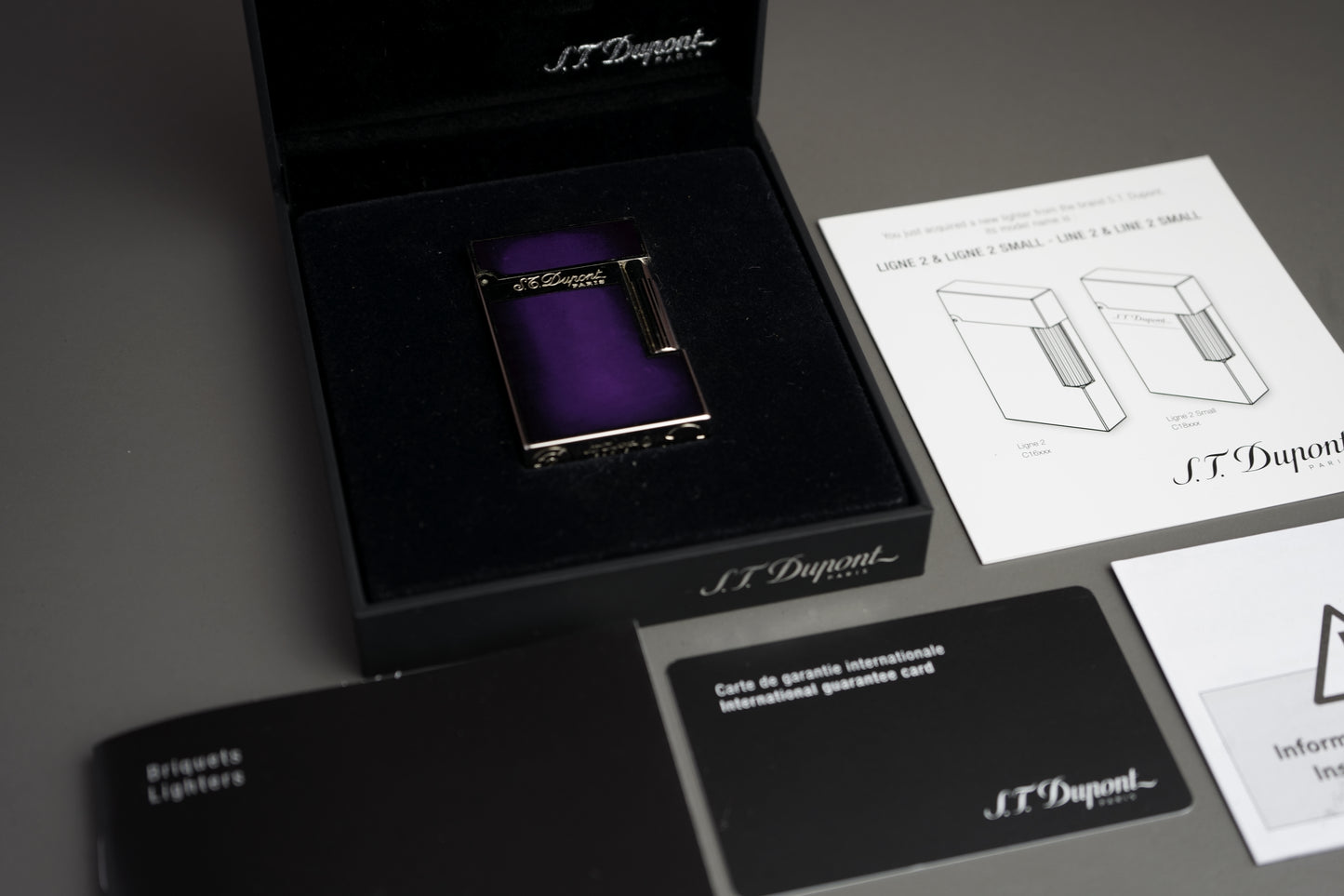 S T Dupont Linge 2 Palladium Double Flame | Full Set