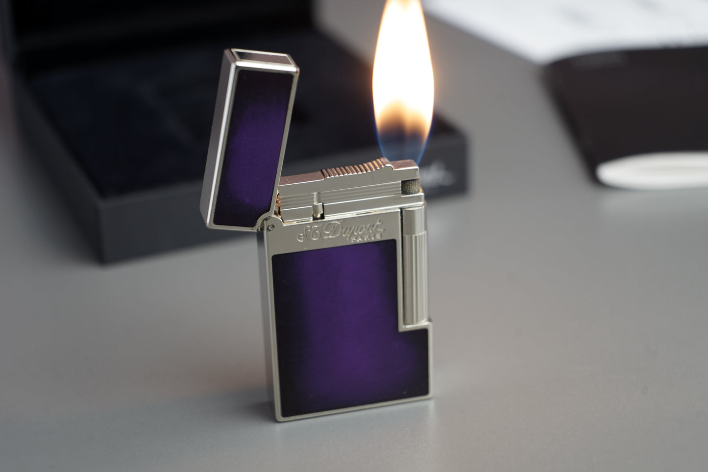 S T Dupont Linge 2 Palladium Double Flame | Full Set