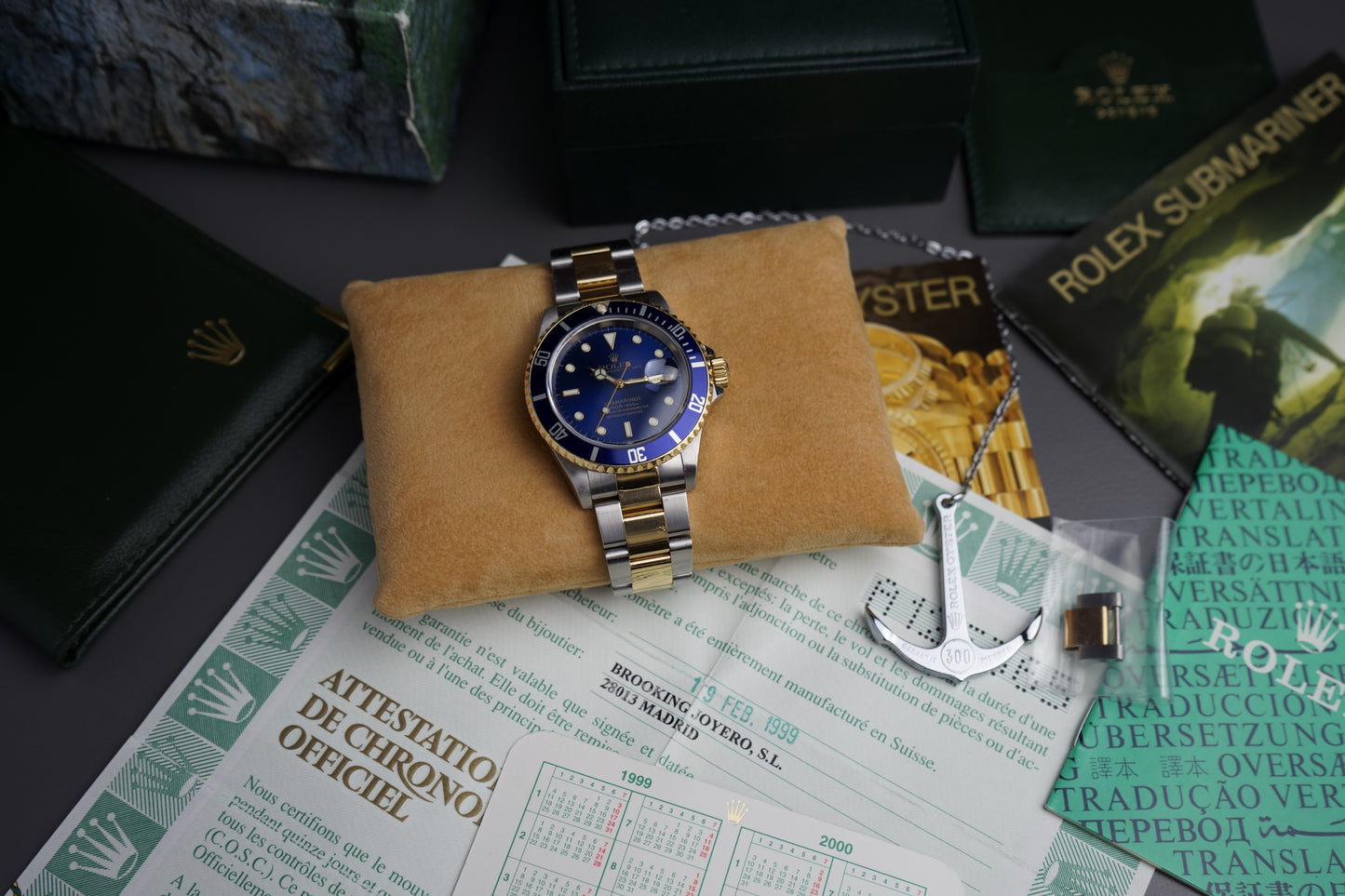 Submariner Date Stahlgold Blau Bluesy 16613 | 40mm Full Set Swiss Only
