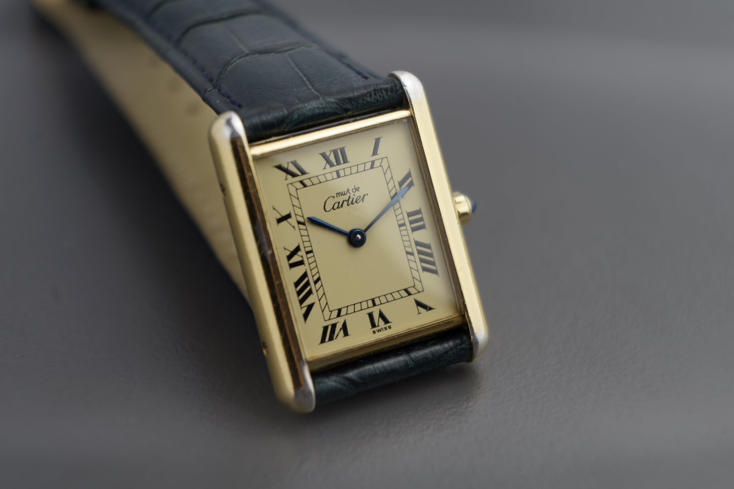 Tank Vermeil 23 x 30 mm Roman 590005 Vintage Unisex