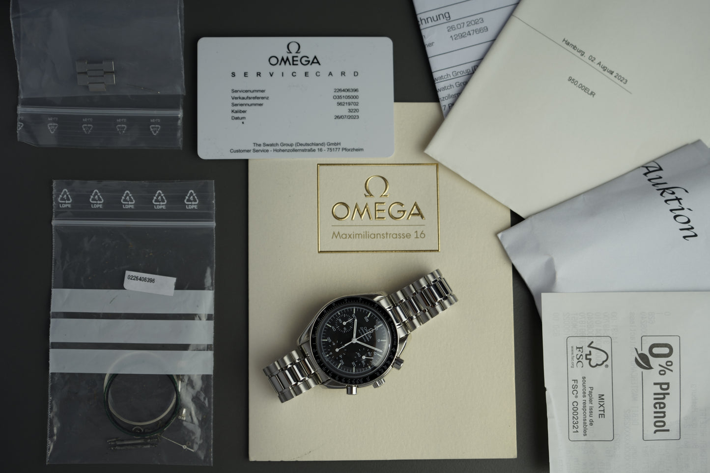Speedmaster Reduced Chronograph Automatik | 39mm 3510.50.00 Service