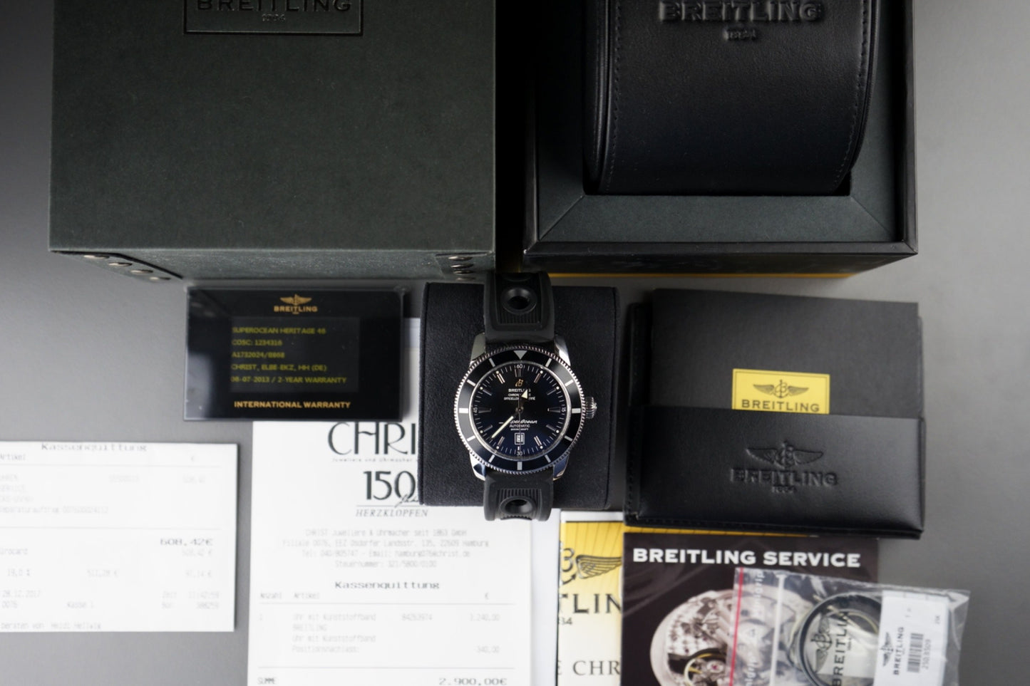 Superocean Heritage Schwarz 46mm | Full Set