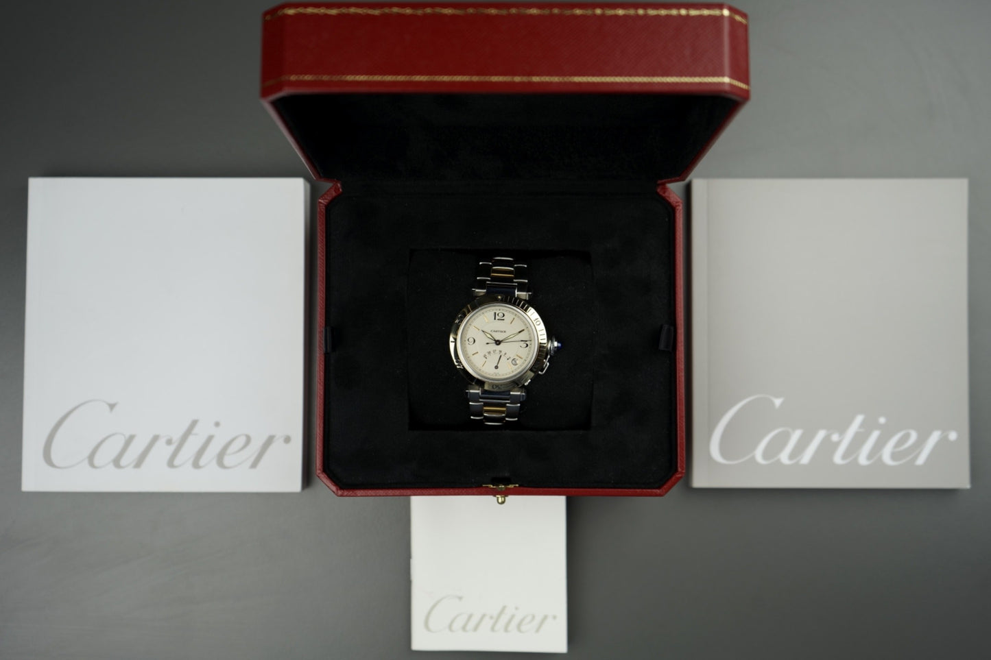 Pasha Stahl Gold 38mm Automatik Box 1033