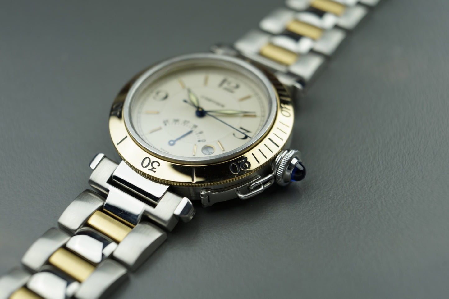 Pasha Stahl Gold 38mm Automatik Box 1033