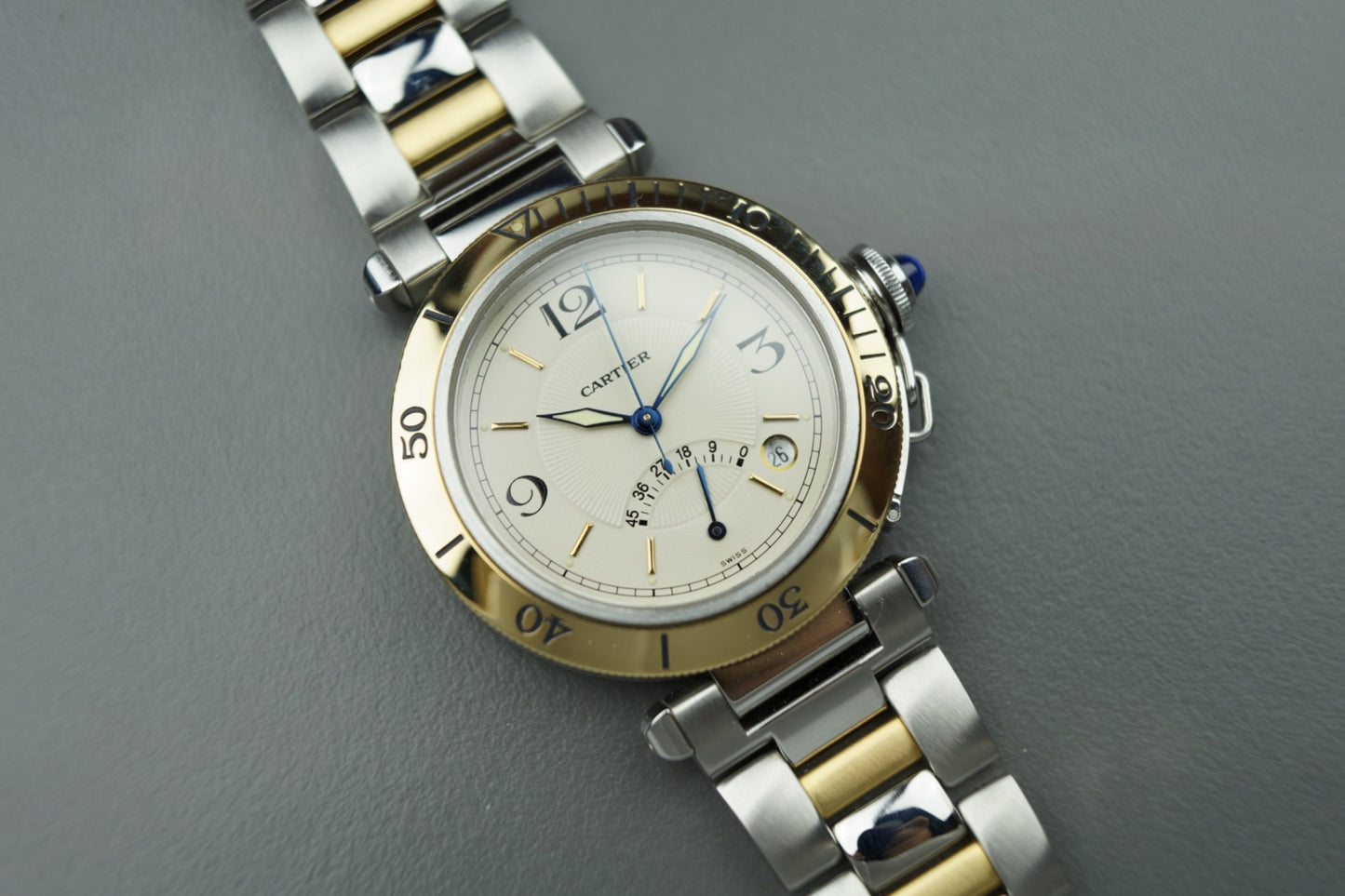 Pasha Stahl Gold 38mm Automatik Box 1033