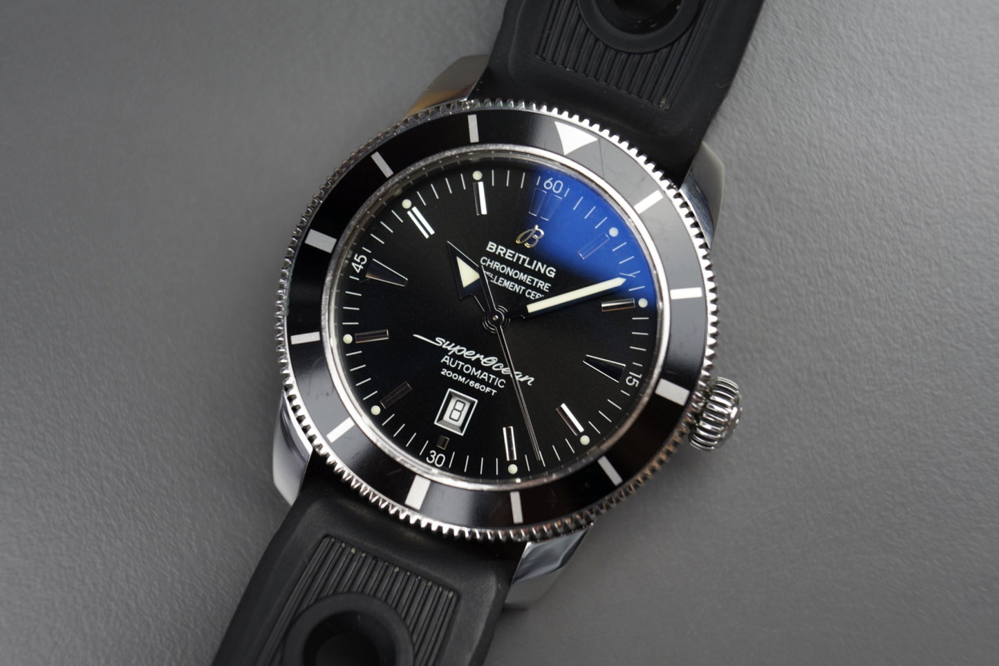 Superocean Heritage Schwarz 46mm | Full Set