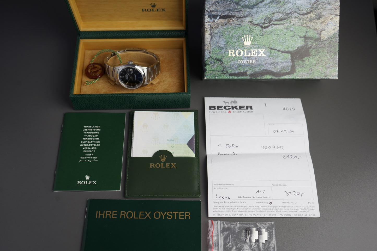 Datejust 36 Oyster Ref. 16200 | Full Set Erstkaufrechnung