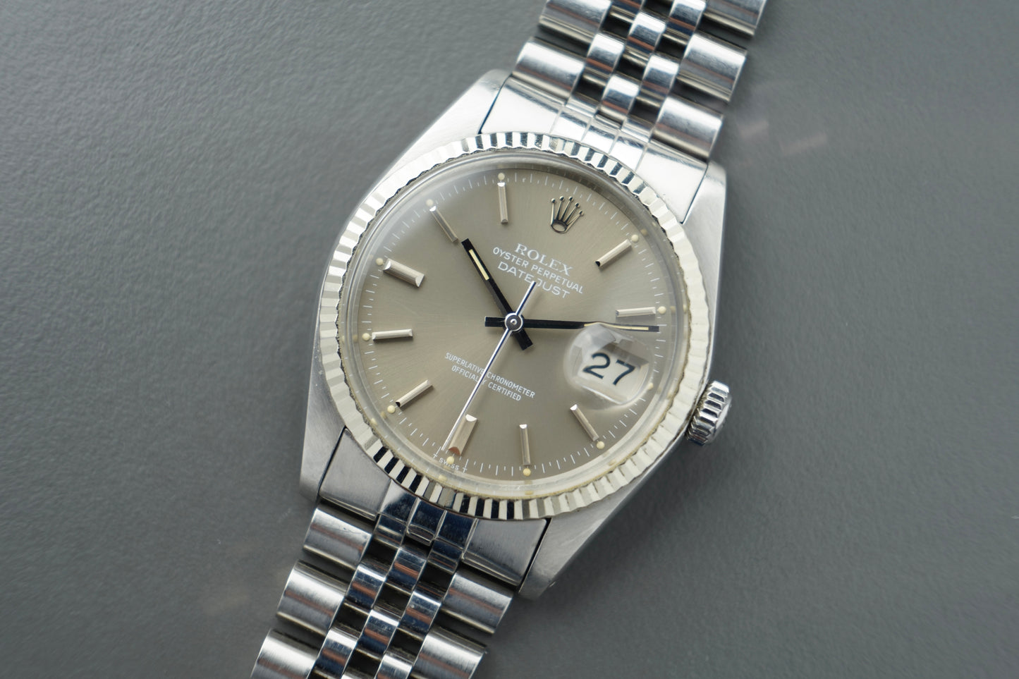 Datejust Grau 36 | 16014 Weißgold Lünette Jubilee