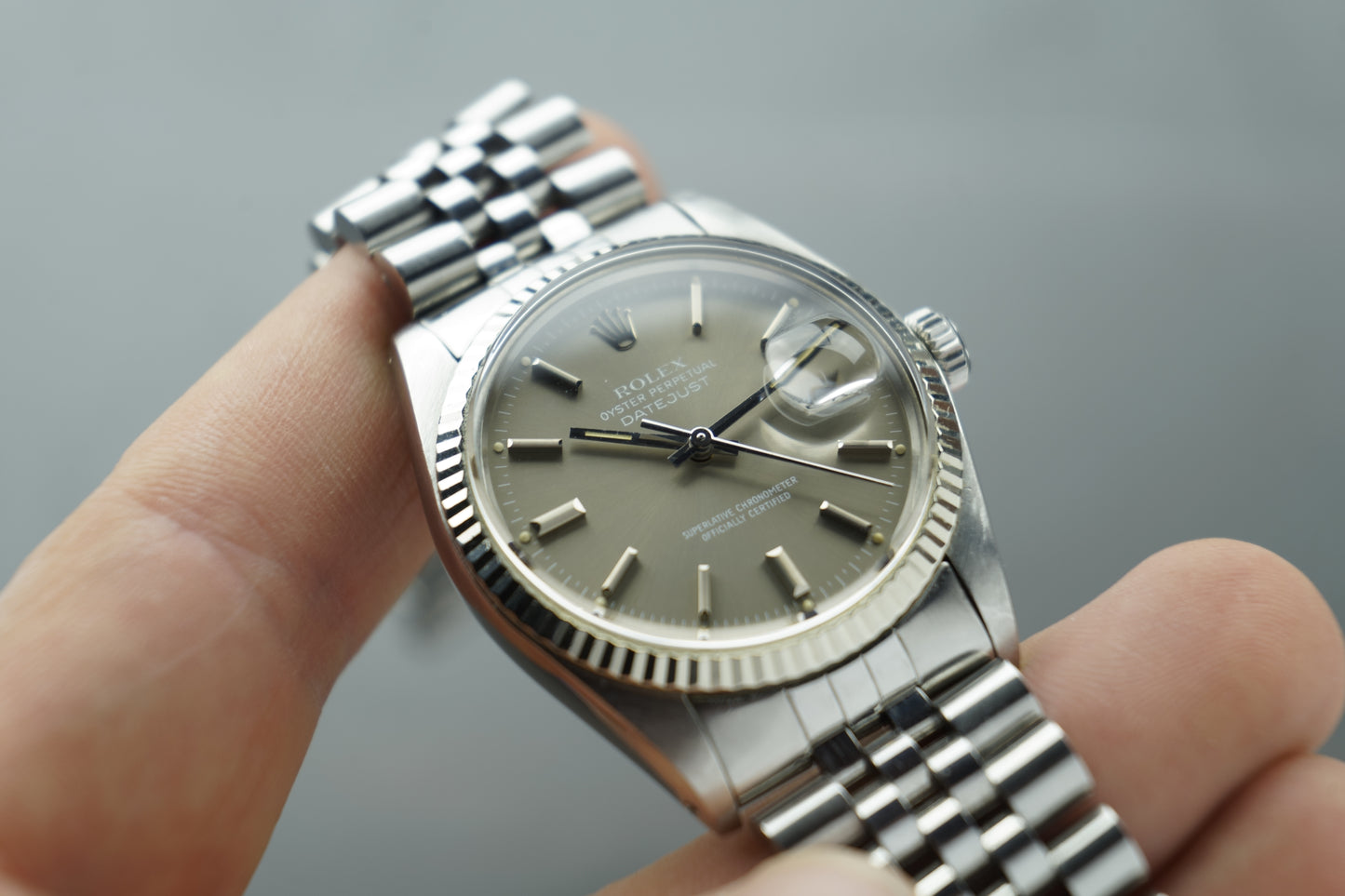 Datejust Grau 36 | 16014 Weißgold Lünette Jubilee