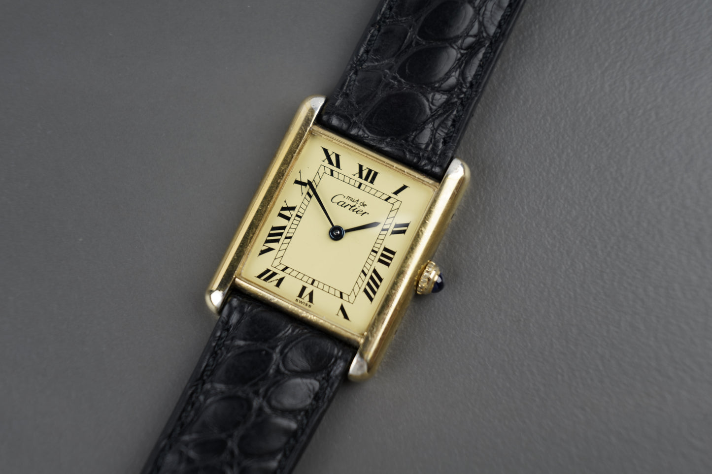 Tank Vermeil 23 x 30 mm Roman 590005 Vintage Unisex