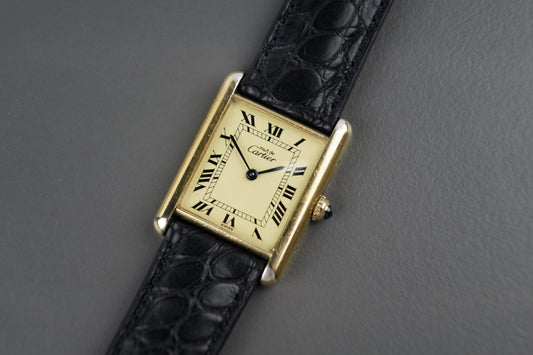 Tank Vermeil 23 x 30 mm Roman 590005 Vintage Unisex