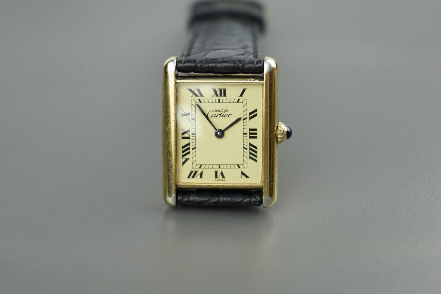 Tank Vermeil 23 x 30 mm Roman 590005 Vintage Unisex