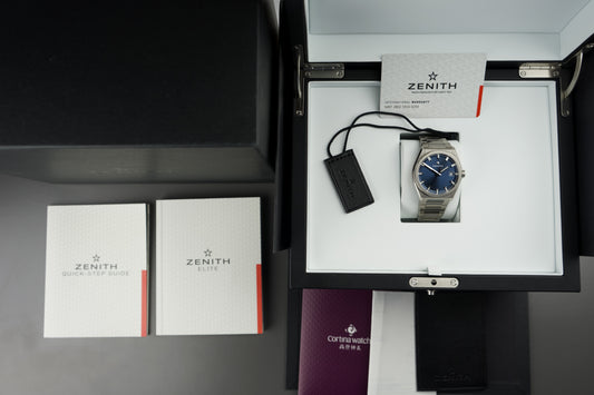 Defy Titanium Blau Automatik | 41mm Full Set