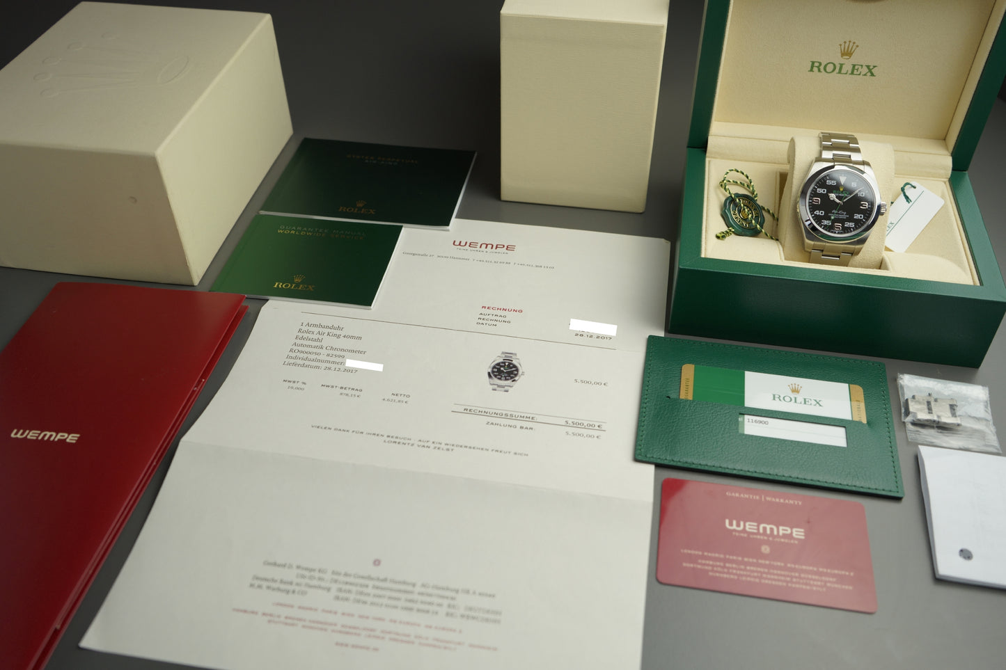 Rolex Air-King Full Set 116900 Top Zustand