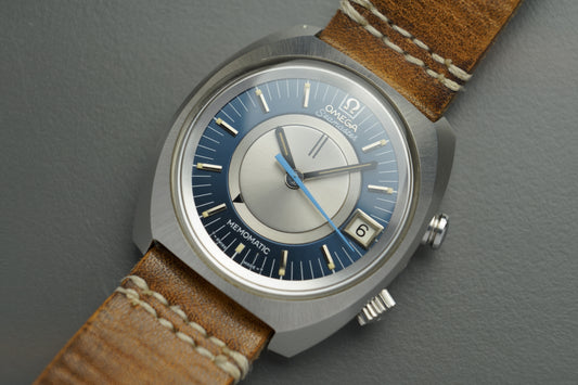 Seamaster Memomatic Alarm 166.072 Blaues Blatt 40mm