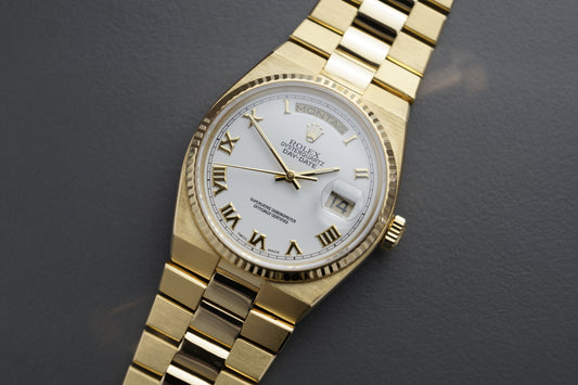 Oysterquartz Day-Date Ref. 19018 Weiß | 36mm Vollgold