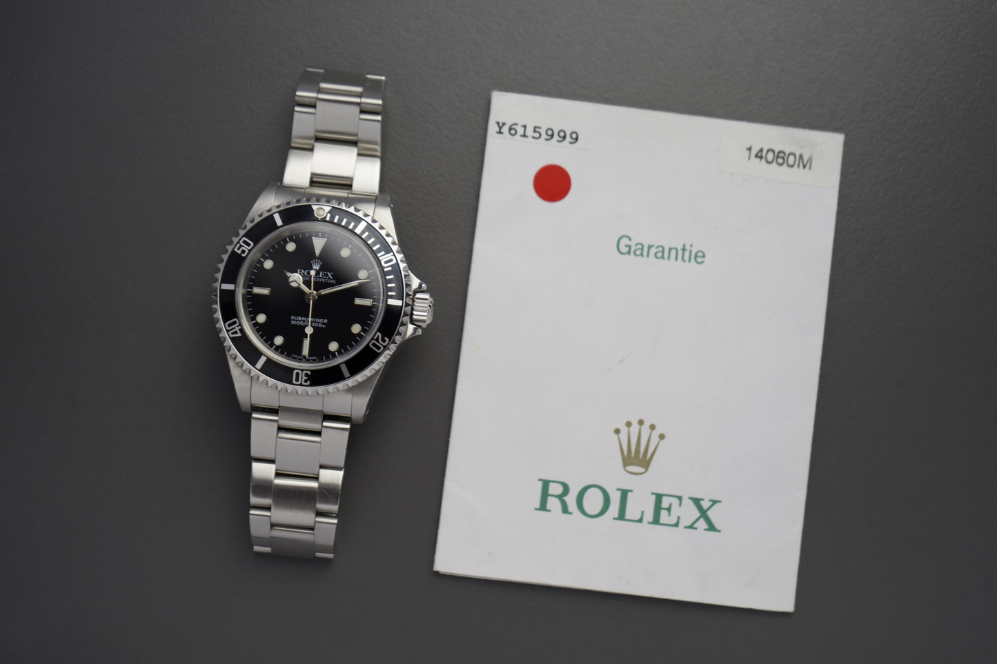 Submariner No-Date Stahl 14060M | 40mm Y-Serie Papiere 2003
