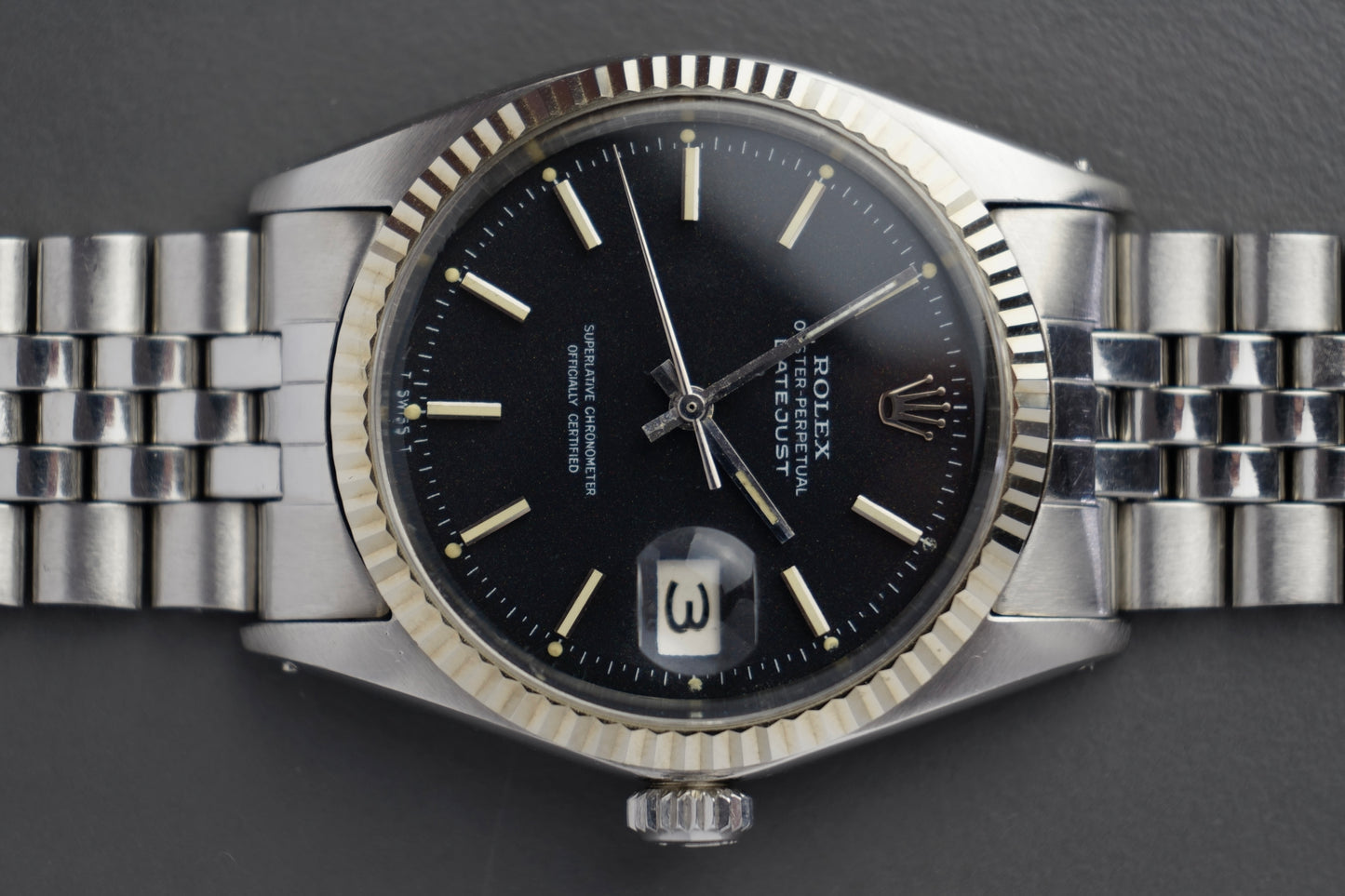 Datejust 36mm Confetti | 1601 Jubilee schwarzes Blatt